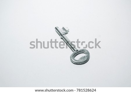 Photography of key object on the white background with 300 dpi format