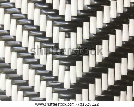 White and Black Artificial Rattan Background