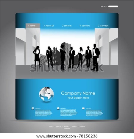 business web template-vector design