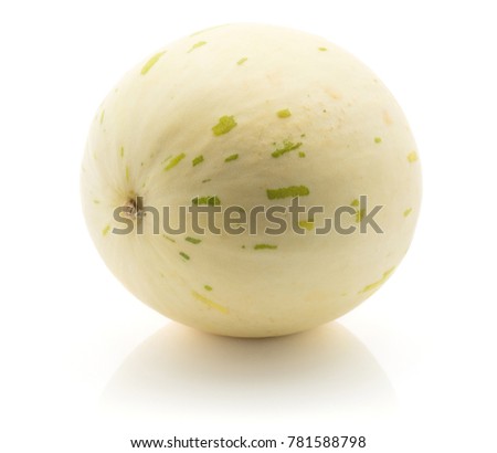 Melon (Piel de Sapo, Honeydew) isolated on white background one whole
