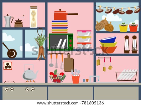 Kitchen clip art.
Daily necessities, materials for daily necessities.
Image of housework.

