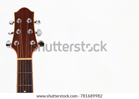 Guitar headstock on white background Royalty-Free Stock Photo #781689982