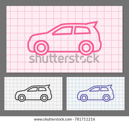 Web design of car icon