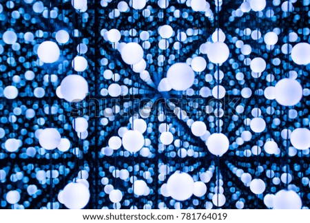Blue Geometric Bubbles 