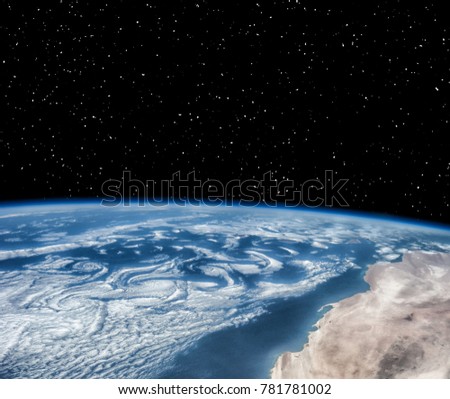 Earth and stars.  The elements of this image furnished by NASA.
