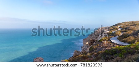 Clifftop boardwalk, Kalbarri National Park, Western Australia Royalty-Free Stock Photo #781820593