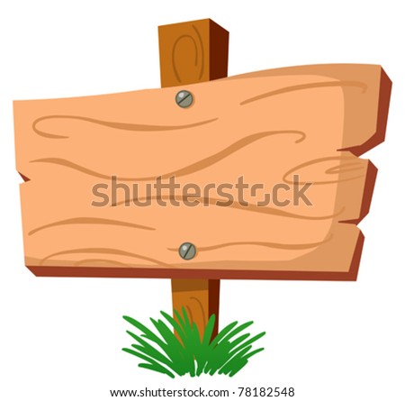 Blank wood sign