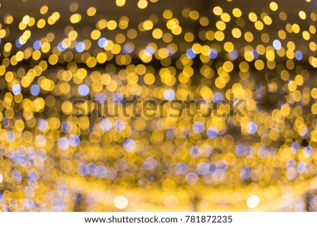 Colorful light Abstract circular bokeh of Christmas tree background.