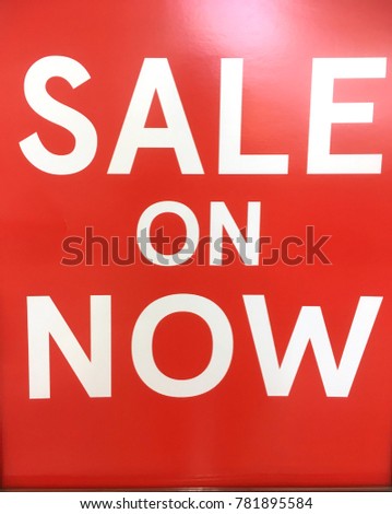 Signage in store advertising a SALE in the post Christmas sales event