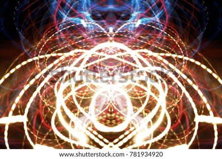 symmetrical Colorful light waves.