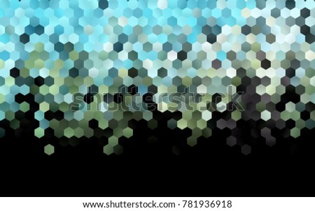 Dark Blue, Yellow vector blurry hexagon background design. Geometric background in Origami style with gradient. 