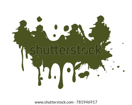 Army Color Paint Splash Vector Image