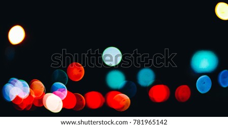 Colorful circles of bokeh light. Celebration and bokeh lights background