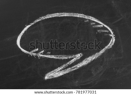 Doodle speech bubble on chalkboard, blackboard background and texture