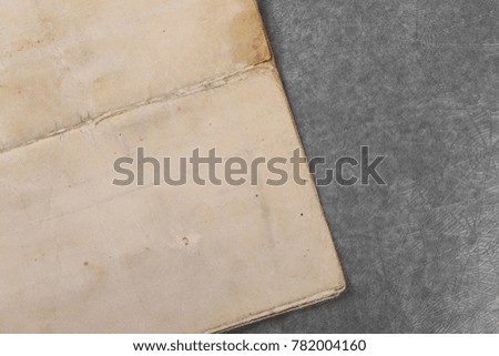 Blank old photos with vintage album page background and texture