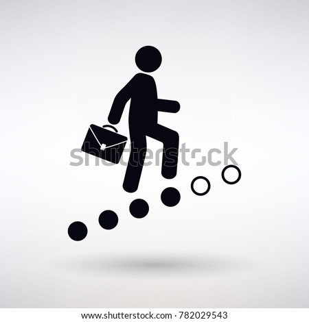 icon career ladder on a light background Royalty-Free Stock Photo #782029543