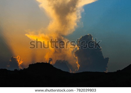 cloud with sunset