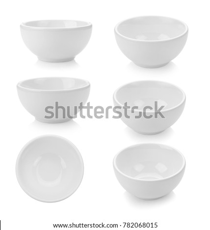 white bowl on white background Royalty-Free Stock Photo #782068015