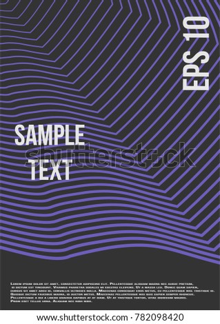 Minimum geometric coverage. Modern abstract cover from vector abstract lines. The future template for decorating the background of albums, business brochures, banner, poster.