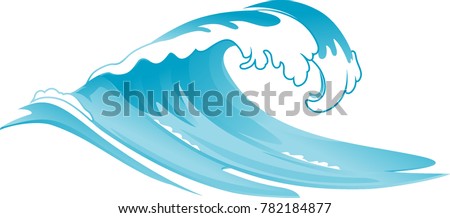 Rushing Wave Vector Illustration