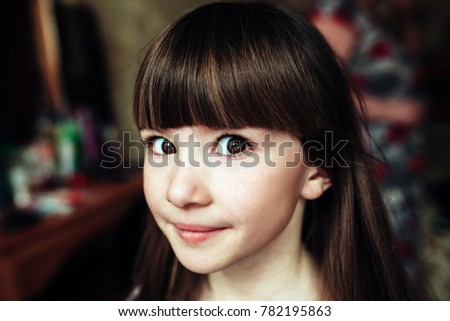  child portrait, expressive eyes of a little girl