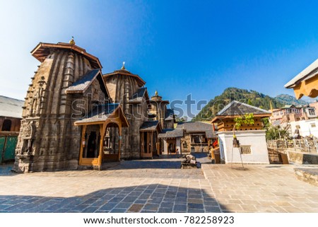 Laxmi Narayan Temple is one of the most popular temples of Chamba situated in Himachal Pradesh, India that is known for its great historical significance & architectural marvel. Ancient India. - Image Royalty-Free Stock Photo #782258923