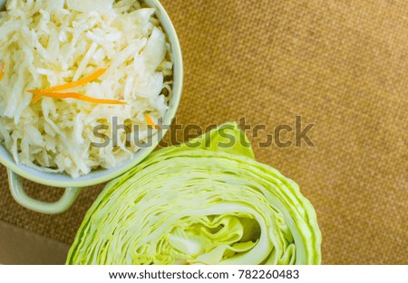 Sour and raw cabbage.