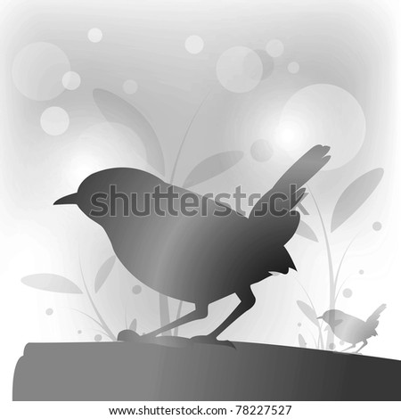 abstract of the bird style black and white