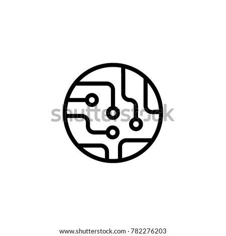 circuit board icon vector Royalty-Free Stock Photo #782276203