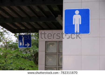 Man toilet Sign