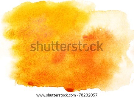 Yellow abstract watercolor strokes, may be used as background