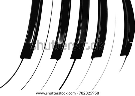 piano keys. background. on white