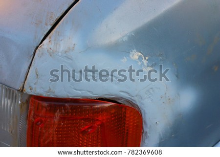 destruction and corrosion of the car body