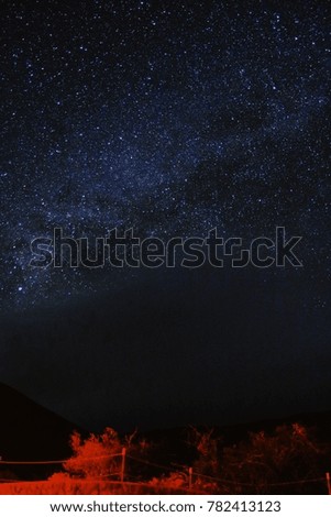 Night sky with stars on Mauna Kea, Hawaii