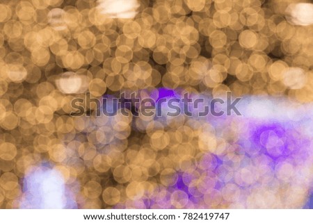 Abstract bokeh from light decorated in Christmas and new year festival