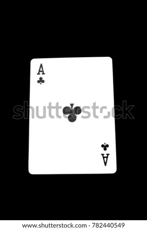 Ace Playing Cards Isolated On Black Background Great for Any Use.
