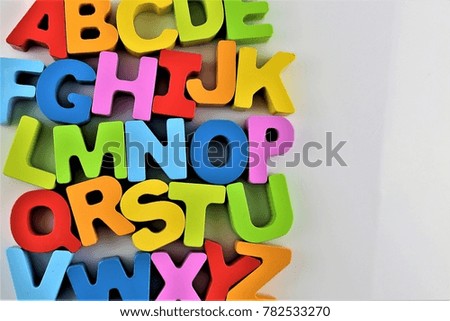 An concept Image of a Alphabet Baby toy - letters
