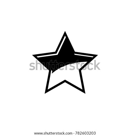 Star. Symbol of decoration, award, quality, rating. Isolated vector icon, sign, emblem, pictogram. Flat style for design, web, logo or UI. Eps10
