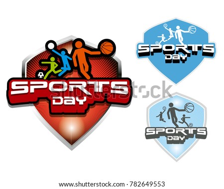 SPORTS DAY GRAPHIC ICON CONCEPT VECTOR.