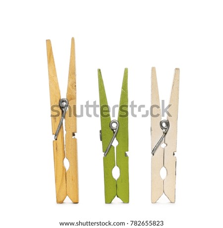 Clothespins isolated on white background