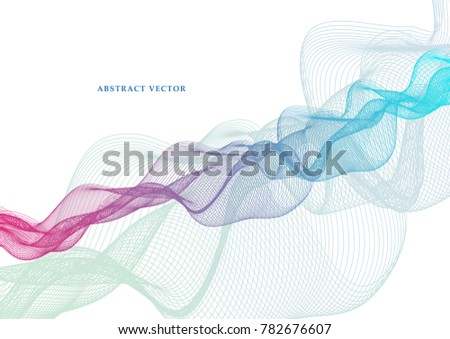Abstract colored wave element for design. Vector illustration. 