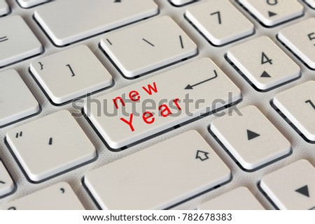 on the keyboard is written, new year