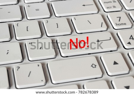 on the keyboard is written, No