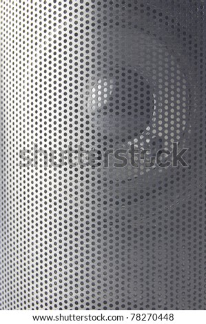 speaker diaphragm cone with a metal grid cover