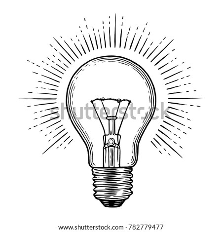 Engraving light bulb Royalty-Free Stock Photo #782779477