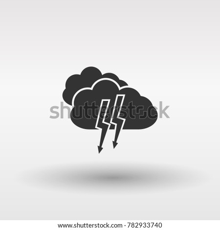 Cloud Icon flat vector.