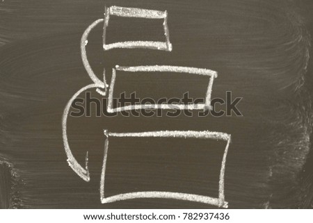 chart chalk board icon