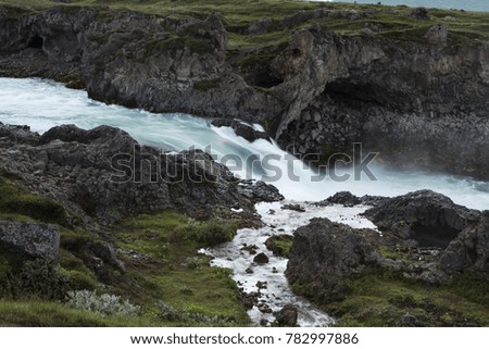 Waterfall in north Iceland