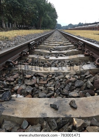 Railroad tracks Steel rail