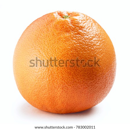 fresh ripe grapefruit isolated on white background